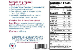 No Bake Triple Chocolate Cheesecake Mix