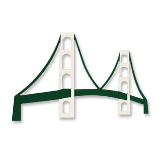 Mackinac Bridge Magnet, Green/White, Michigan Icon Gifts