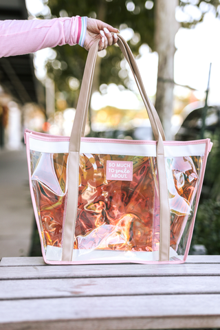 Iridescent Tote - So Much To Smile About (Pink)