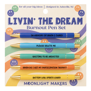 Livin' the Dream - Burnout Pen Set - Funny Gift