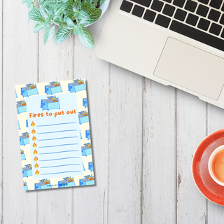 Funny Dumpster Fire Notepad - Fires to Put Out - Stationery