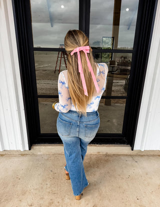 Mesh Bow Tops