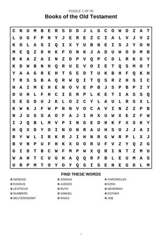 Old & New Testament Word Search Puzzle Book