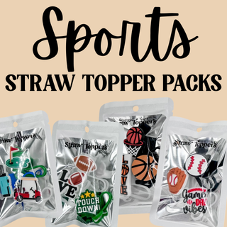 Straw Topper 3 pack - Football