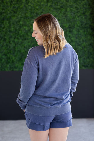 IN STOCK Vintage Wash Pocket Pullover - Nautical Navy