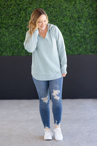 IN STOCK Vintage Wash Beach Hoodie - Seabreeze
