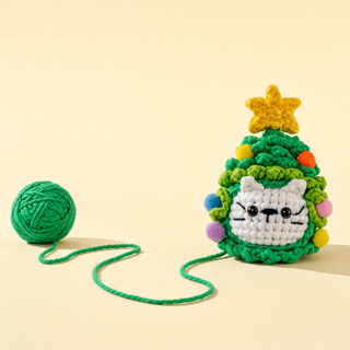 Christmas Crochet Kit | Holly The Tree Cat | DIY