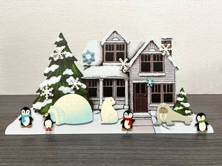 Winter Animal Magnets S/3, Cute Arctic Decor