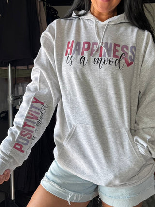 Positivity is a Mindset Happiness is a Mood - Real Glitter- HOODIE