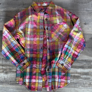 Colored Plaid Button Up