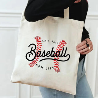 Canvas Baseball Tote