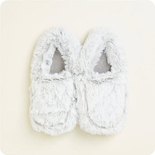 Marshmallow Dark & Light Gray Slippers Warmies