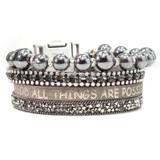 Good Works Joshua 1:9 Bible Verse Leather Cuff Bracelet