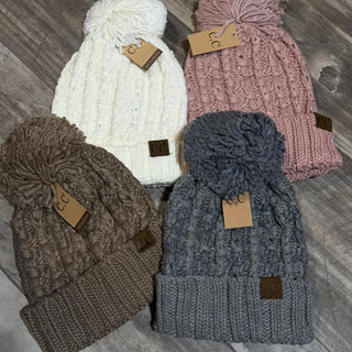 C.C Slipstitch Pom Beanie