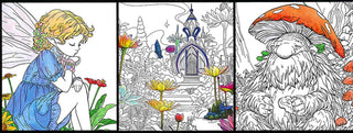 Enchanted Gardens—36 Magical Fantasy Designs for Adult Coloring by Sara Leighton