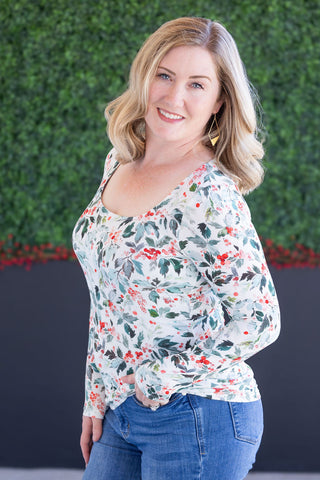 IN STOCK Alyssa Long Sleeve Top - Winter Berry