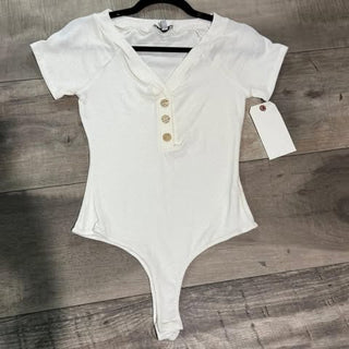 Bodysuit Cream with Button Detail