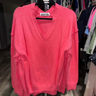 Coral V Neck Sweater
