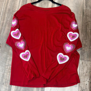 Sequin Heart Sleeve Top