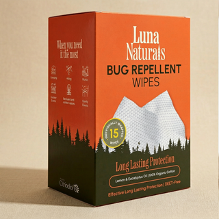 Bug Repellent Wipes | Lemon Eucalyptus Oil | 15 Pack