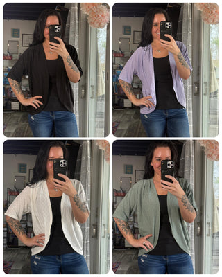 Short Sleeve Cardigan Lightweight Open Front Knit Sweaters