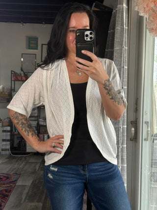 Short Sleeve Cardigan Lightweight Open Front Knit Sweaters