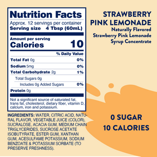 Strawberry Pink Lemonade Syrup Concentrate