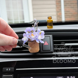 Purple Cherry Blossom Vent Clip Car Air Freshener (Reusable)