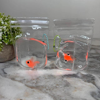 Squishy Fish In A Bag Keychain