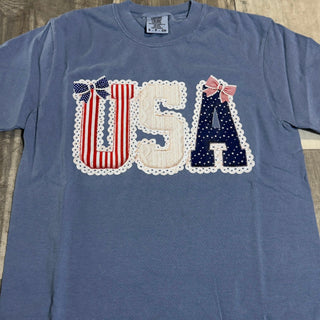 USA Patchwork Comfort Colors Graphic Tee