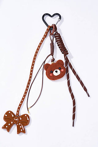 Grigri bag accessories and keychain Teddy Bear and bow
