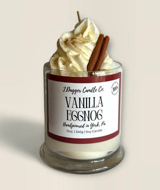 Vanilla Eggnog Holiday Dessert Soy Candle, 12oz.
