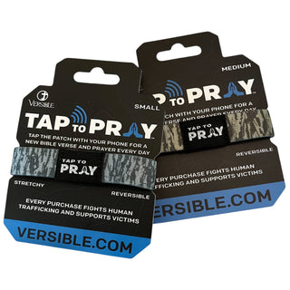 Tap To Pray™ Wristbands - Tree Bark Camo Brown & Grey