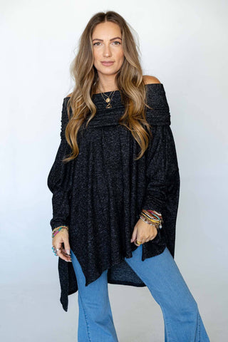 So Versatile Flowy Knit Sweater - Charcoal