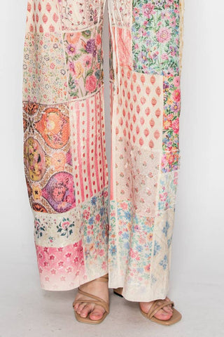 Lined Floral Patch Pant
