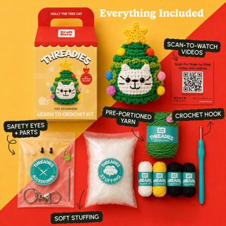 Christmas Crochet Kit | Holly The Tree Cat | DIY