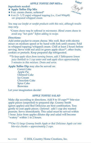 Apple Toffee Dip Mix