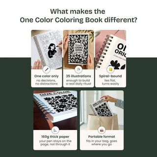 One Color Coloring Book - Halloween Edition with Free Marker