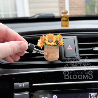 Sunflower Vent Clip Car Air Freshener Diffuser (Reusable)