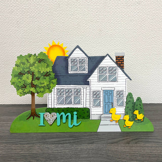 "I (Heart) MI" Petoskey Stone Magnet