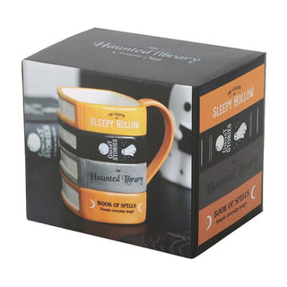 The Haunted Library Book Stack Halloween Mug