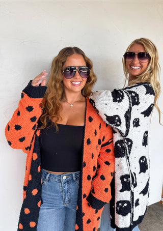 Polka Dot Reversible Cloud Cardigan