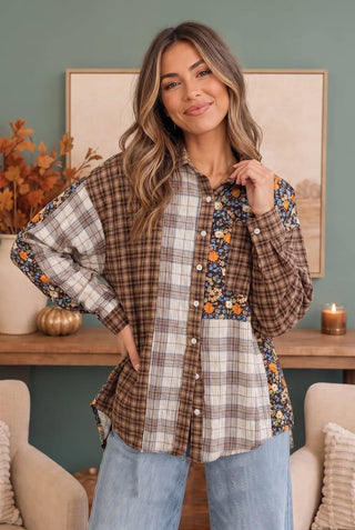 Aubrey Mixed Media Flannel