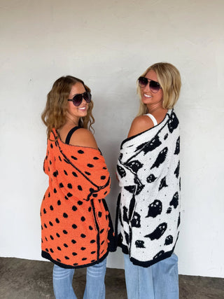 Polka Dot Reversible Cloud Cardigan