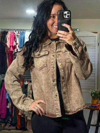 Brown Denim Jacket - Adult