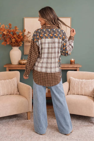 Aubrey Mixed Media Flannel