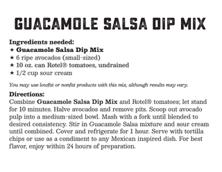 Coastal Kitchen Guacamole Salsa Mix