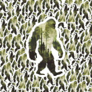 Sasquatch Double Exposure Sticker