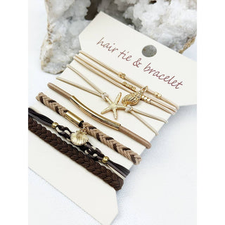 Boho Inspired BEACH Theme Hair Tie Bracelets