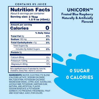 Sugar Free Unicorn Hydration Syrup with Electrolytes - 375 ml